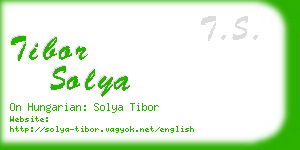 tibor solya business card
